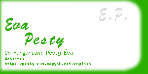 eva pesty business card