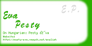 eva pesty business card